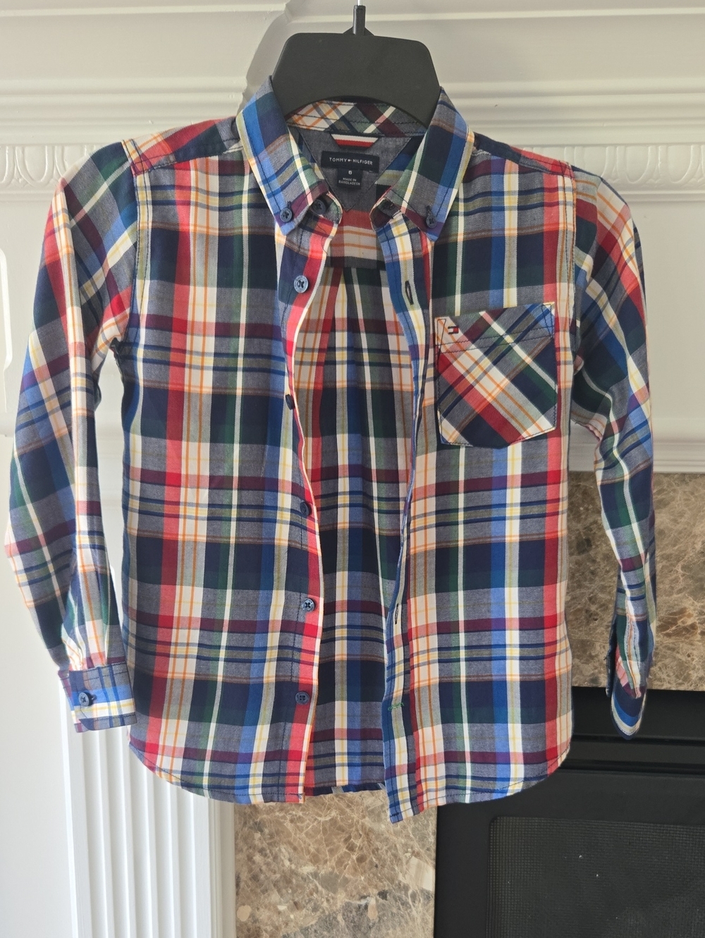Tommy Hilfiger Boys' Plaid Button-Down Shirt
